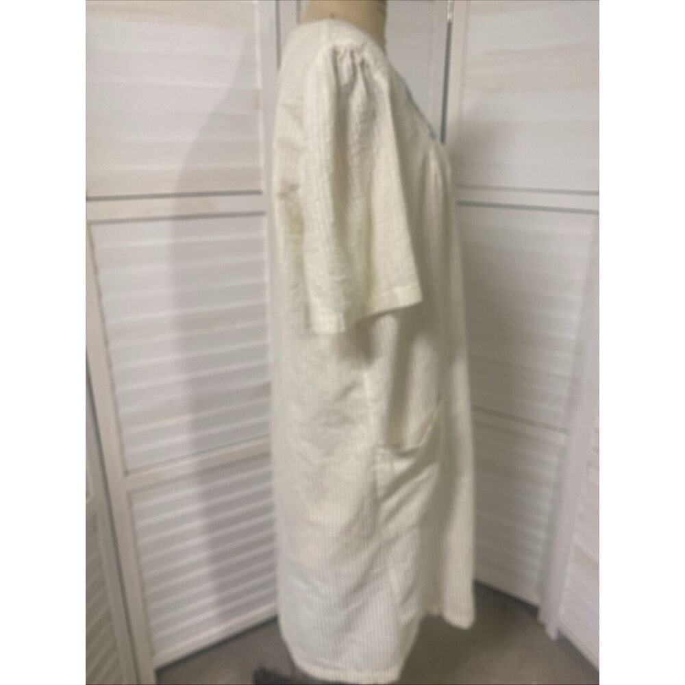 Charter Club Intimates Nightgown Housecoat Robe Seersucker Cotton Modest Large - Picture 5 of 8